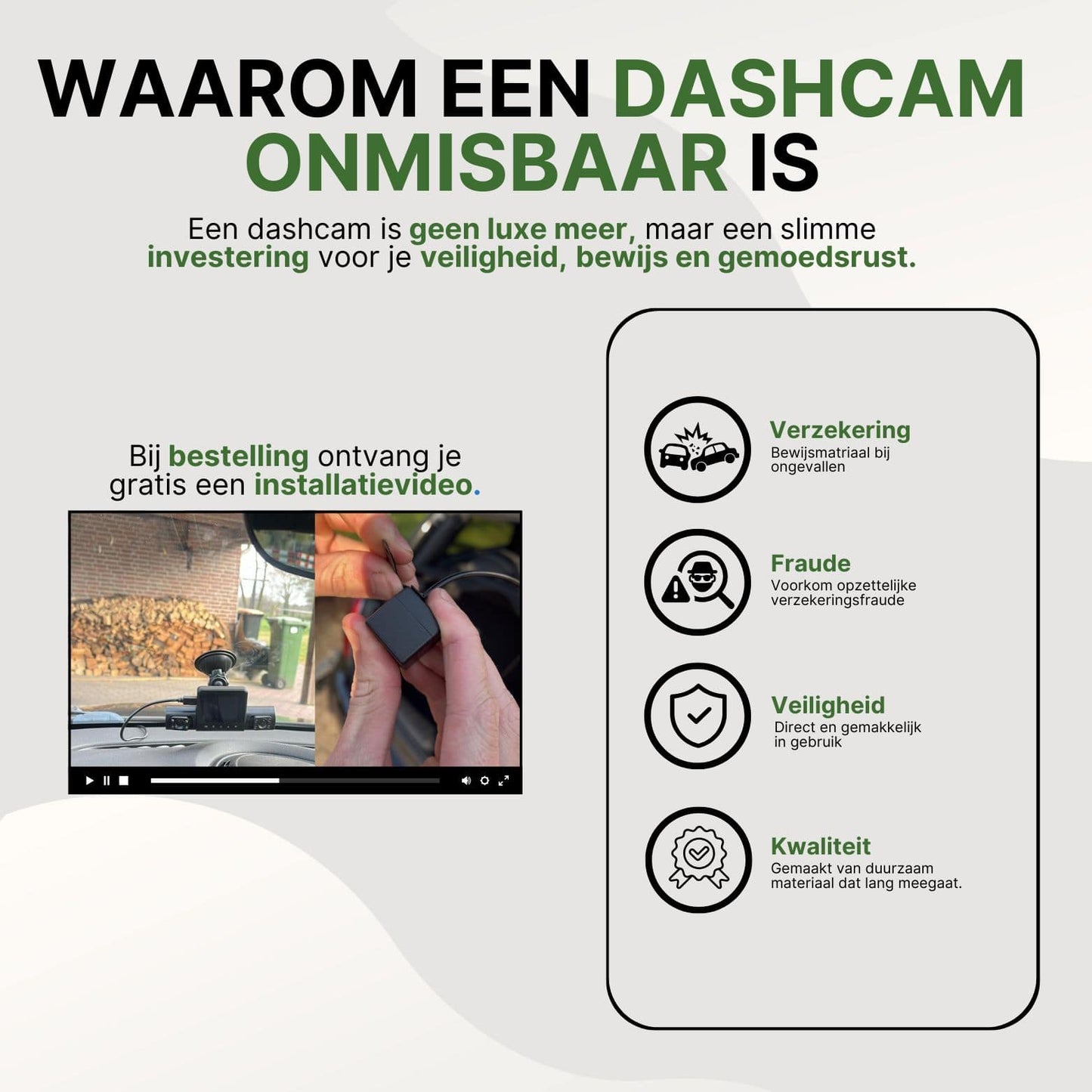 360Guard Pro dashcam: bewijs bij ongevallen, bescherming tegen fraude en geleverd met gratis installatievideo. Slimme investering in veiligheid en gemoedsrust.