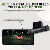 360Guard Pro dashcam with advanced lens that automatically adjusts to low light for crystal clear images, both day and night.