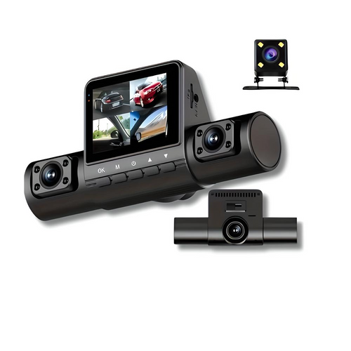 360Guard Pro Auto Dashcam | 1080P HD with Front, Rear, and Interior Camera