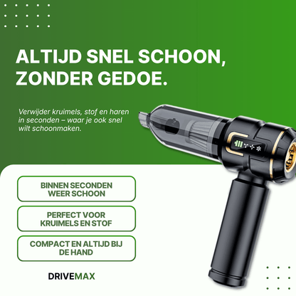 Cordless handheld vacuum cleaner designed for quick cleaning of crumbs, dust, and hair with a compact ergonomic design.