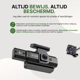 DriveVision dashcam with 1080p recording detects collisions and automatically saves important footage securely