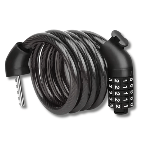 LockMaster™ – Cable Lock with Combination Code for Bicycle, Scooter, and Motorcycle