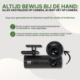 VoiceGuard Pro dashcam with automatic incident detection – important footage saved immediately and unimportant footage deleted